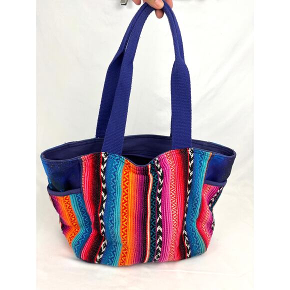 Laurel Burch Woof Dog Medium Tote Bright Furry Friend Travel Bag - Picture 2 of 16